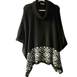 Anthropologie Wooden Ships Mohair Acrylic Wool Cowl Poncho Sweater One Size